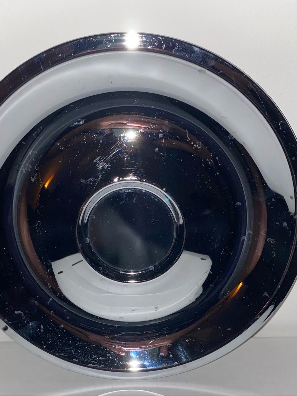 Chrome Reflective Decorative Wall Bowl - Chrome